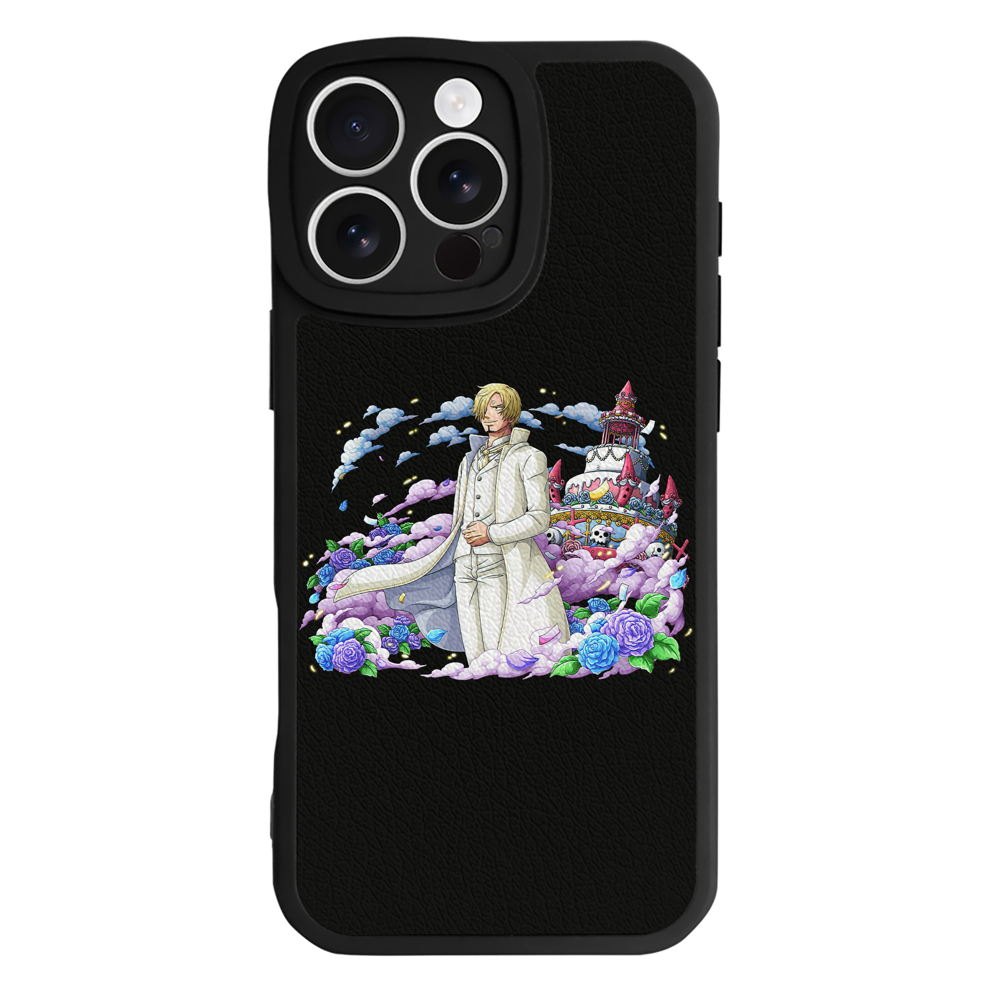 （画像用） ワンピース サンジ ONE PIECE Sanji 【iPhone 16シリーズ対応】シリコンスマホケース（レザー調） 材質：シリコン
